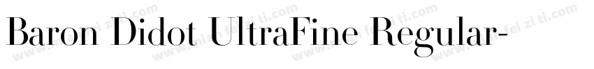 Baron Didot UltraFine Regular字体转换